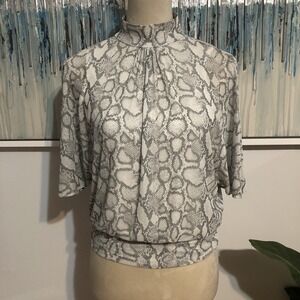 Jennifer Lopez Women's Snake Print Blouse Top Size S‎
